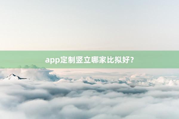 app定制竖立哪家比拟好？